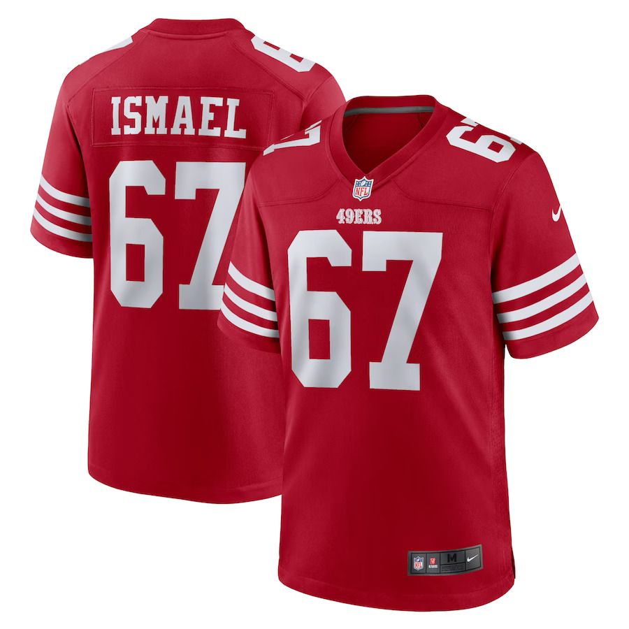Men San Francisco 49ers 67 Keith Ismael Nike Scarlet Home Game Player NFL Jersey